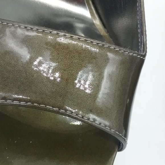 Marciano Patent Peep toe Ankle Cuff Heels - Picture 13 of 15